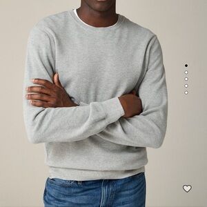 Jcrew cotton pique-stitch crewneck sweater. Great condition! Grey, size medium